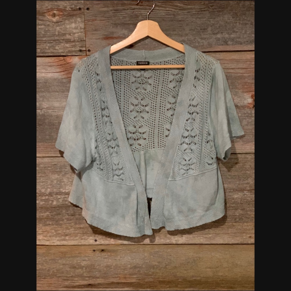 Torrid Gray Knit Shrug